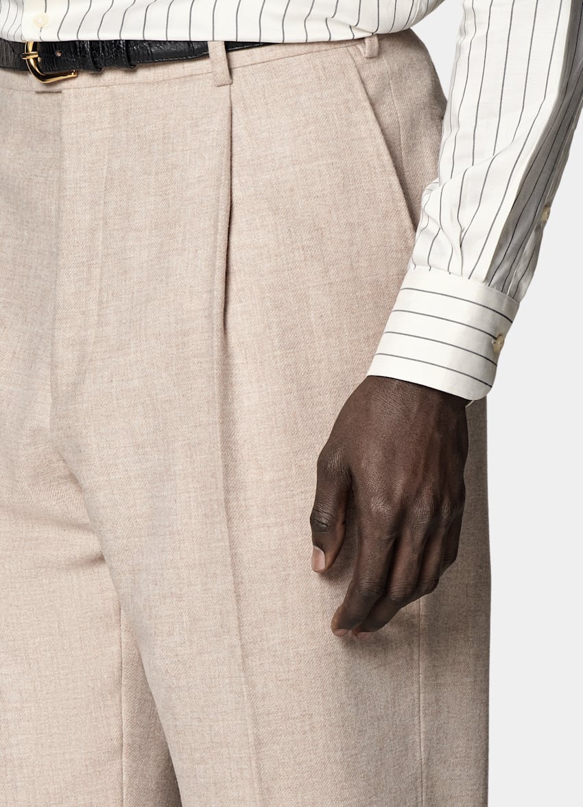 Sand Tailored Fit Milano Suit