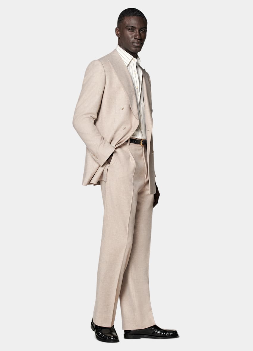 Sand Tailored Fit Milano Suit