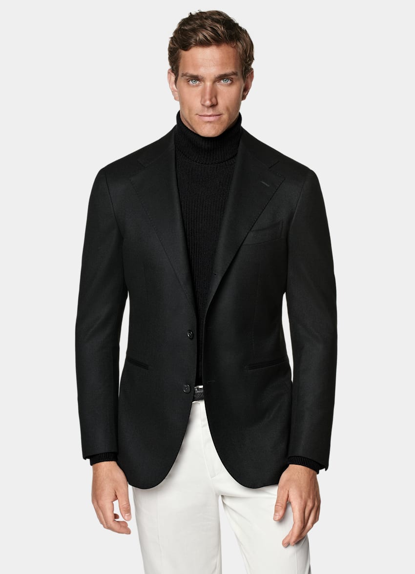Black Relaxed Fit Roma Suit Jacket