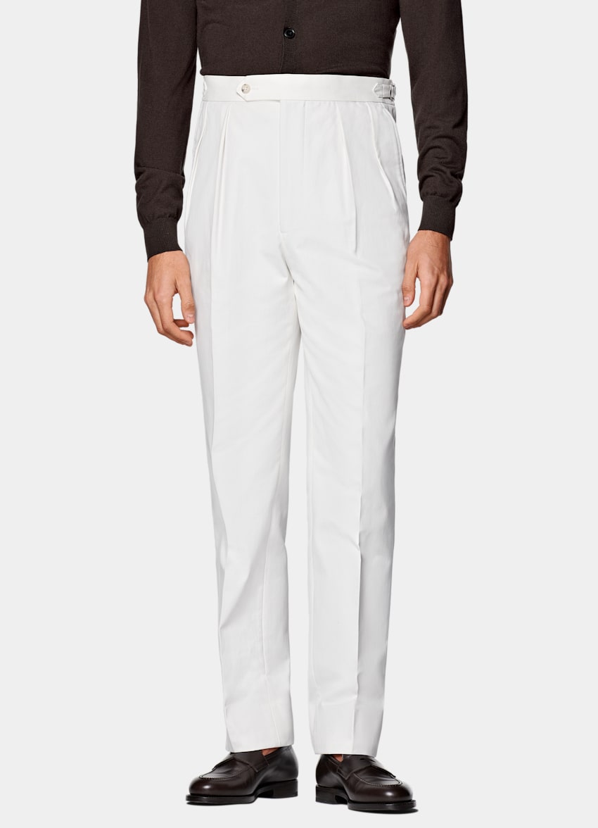 Off-White Wide Leg Tapered Pants