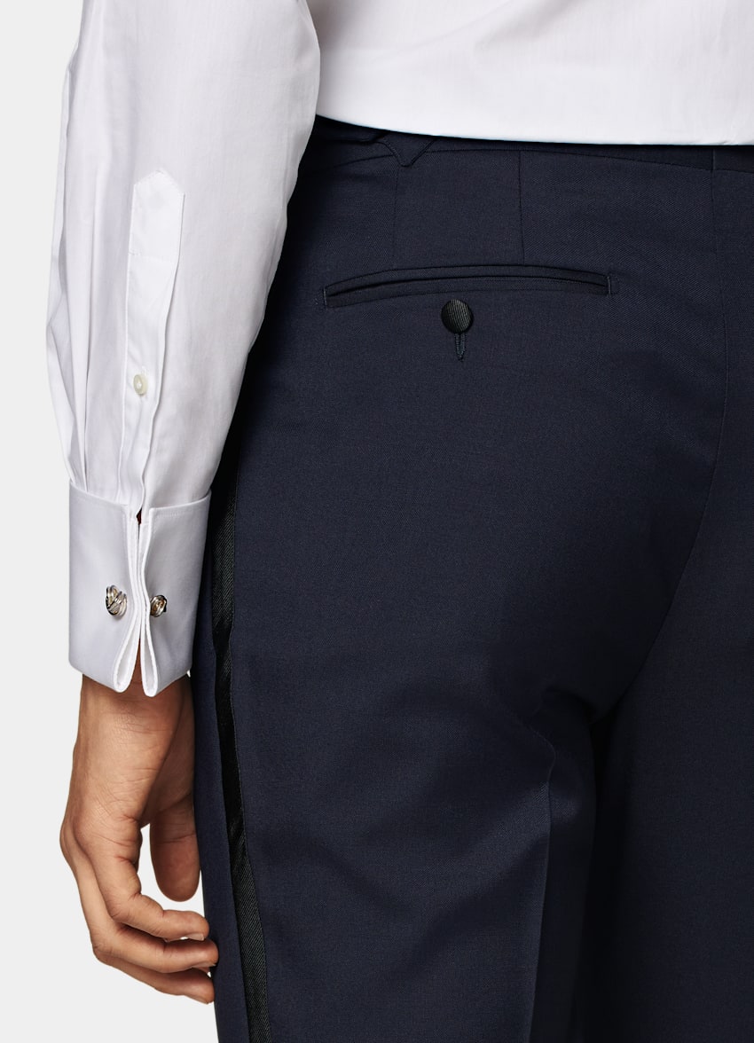 Navy Tailored Fit Lazio Tuxedo