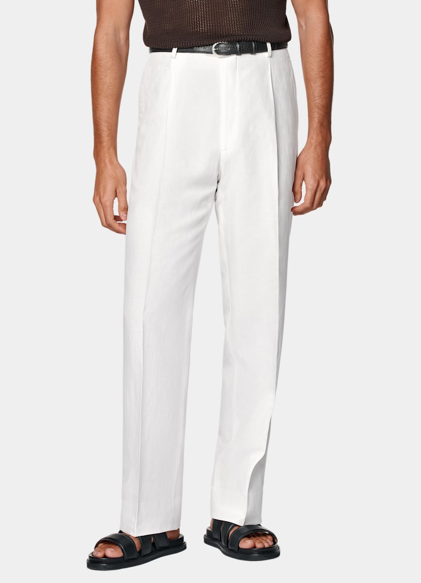 Off-White Wide Leg Straight Pants