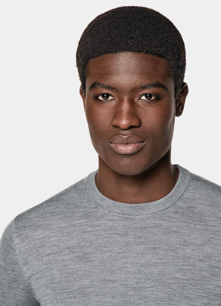 Grey Merino Crewneck