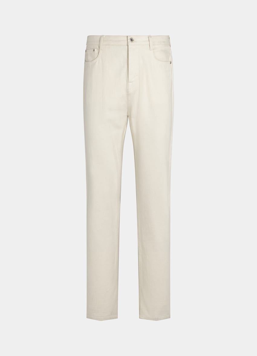 Mid Blue Washed Straight Leg Jeans
