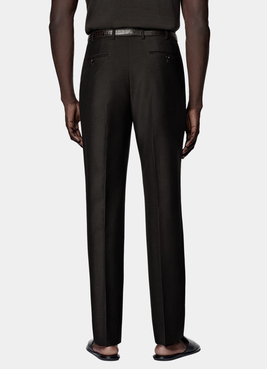 Dark Brown Tailored Fit Milano Suit