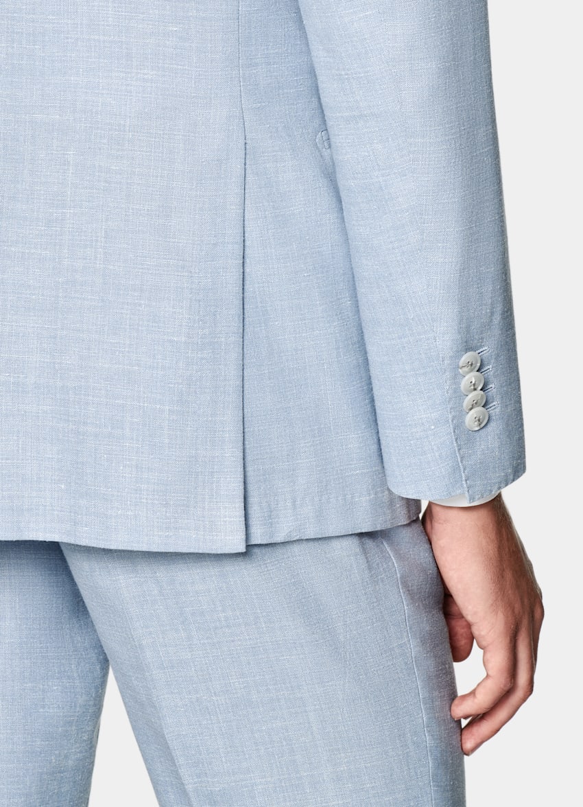 Light Blue Tailored Fit Havana Suit