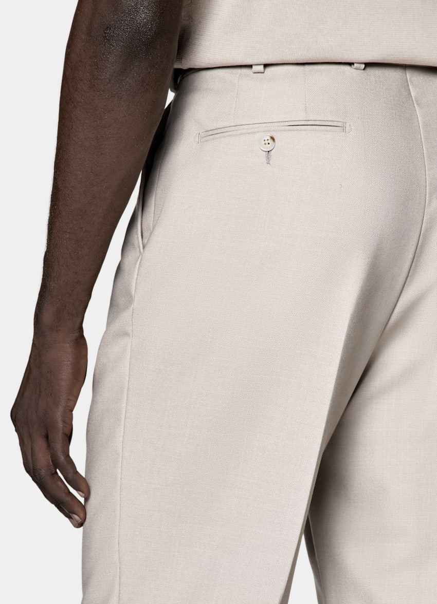 Light Taupe Relaxed Fit Roma Suit