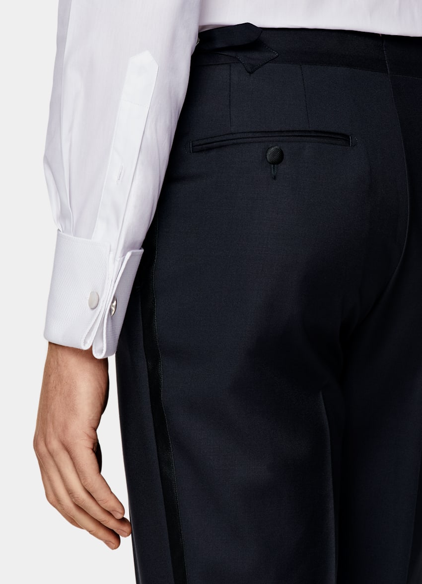Navy Three-Piece Tailored Fit Lazio Tuxedo