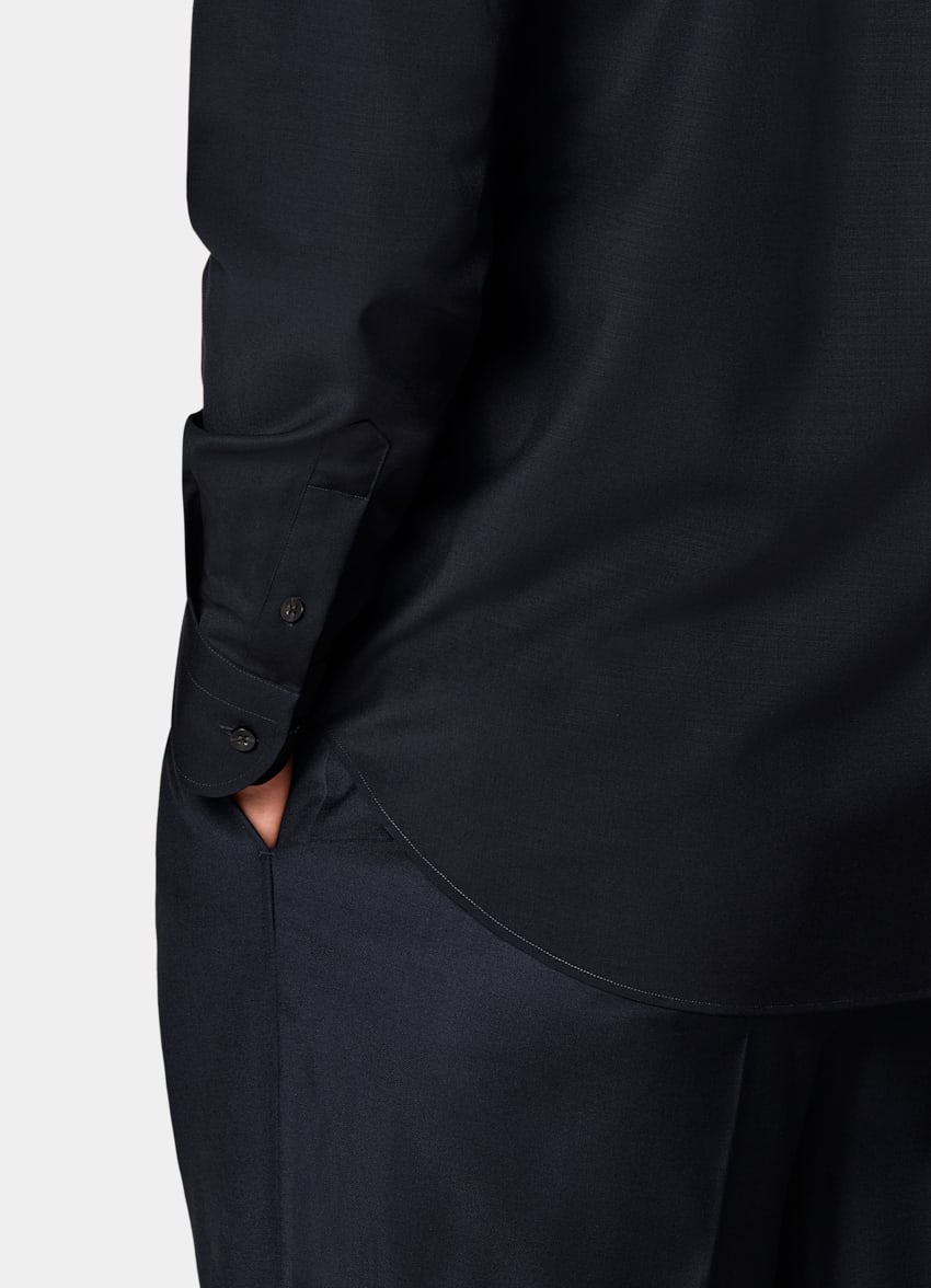 Navy Tailored Fit Shirt