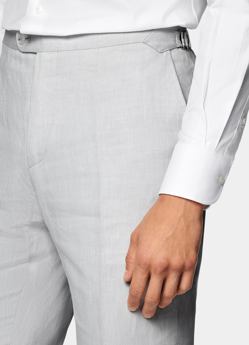 Light Grey Tailored Fit Havana Suit