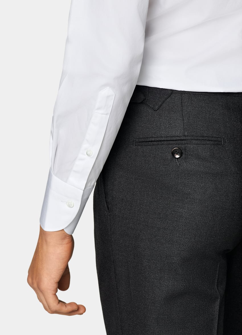 White Twill Slim Fit Shirt