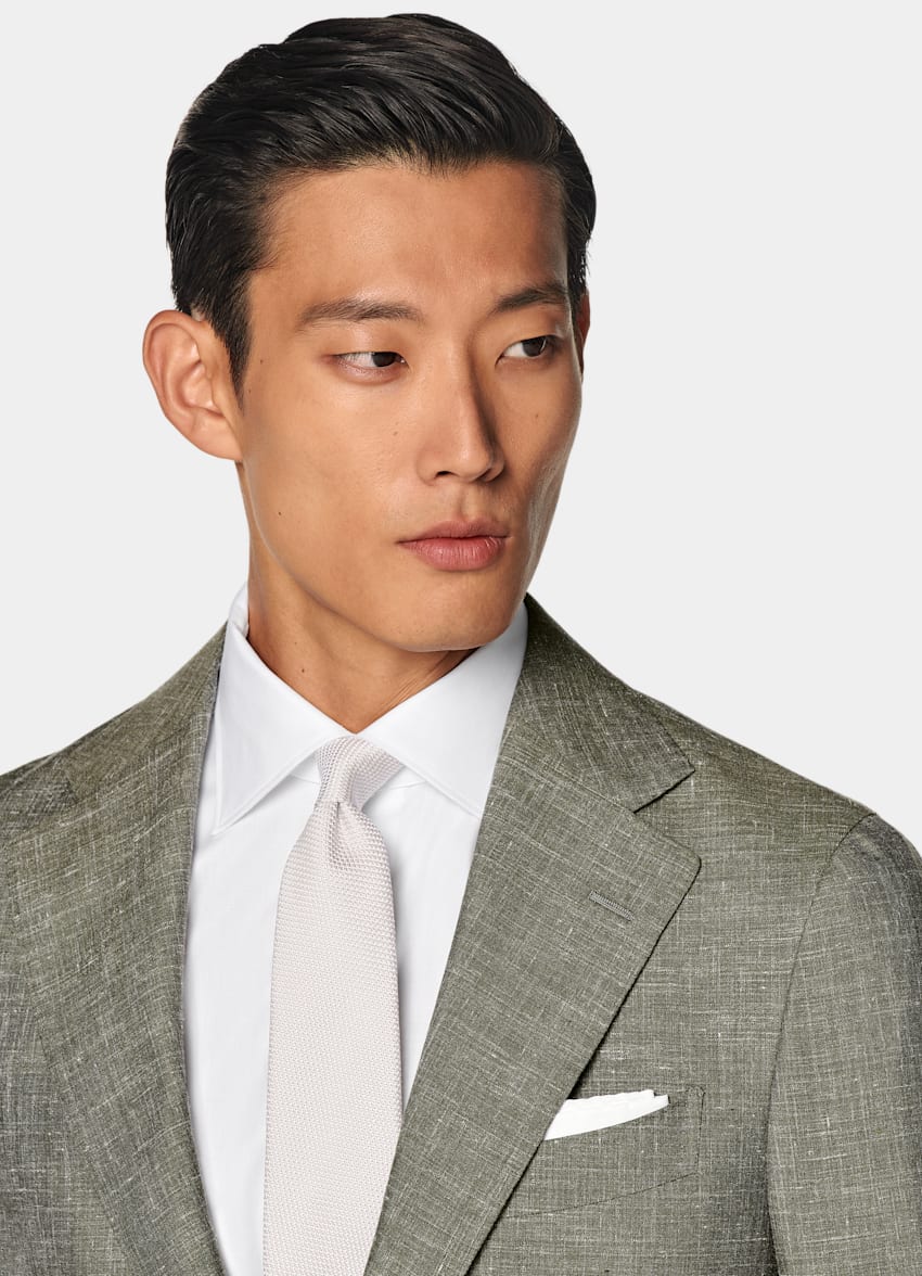 Light Green Tailored Fit Havana Suit