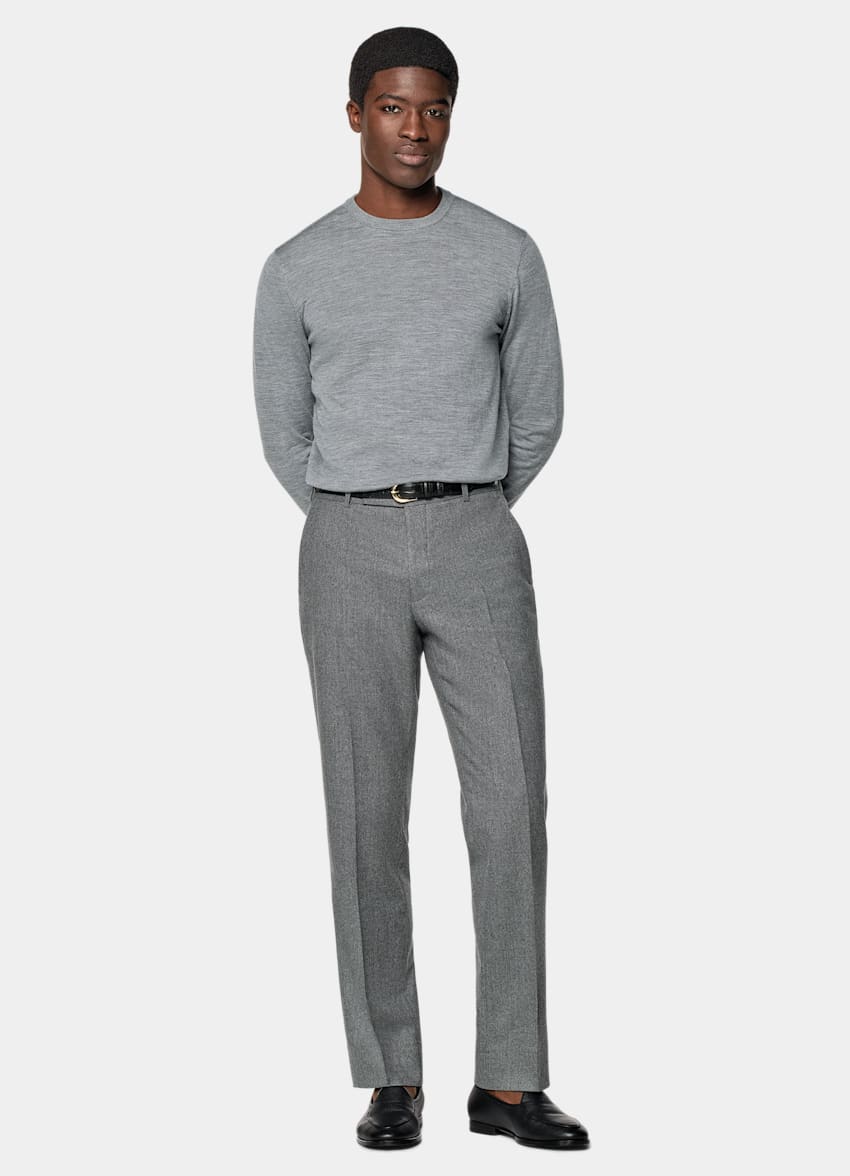 Grey Merino Crewneck