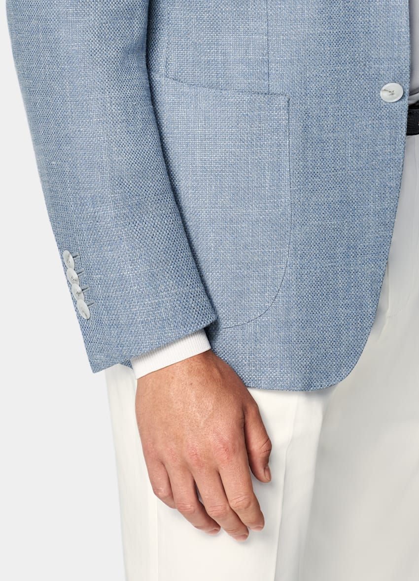 Light Blue Tailored Fit Havana Blazer