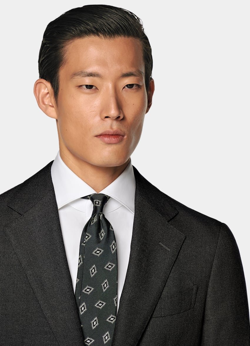 Dark Grey Tailored Fit Havana Suit