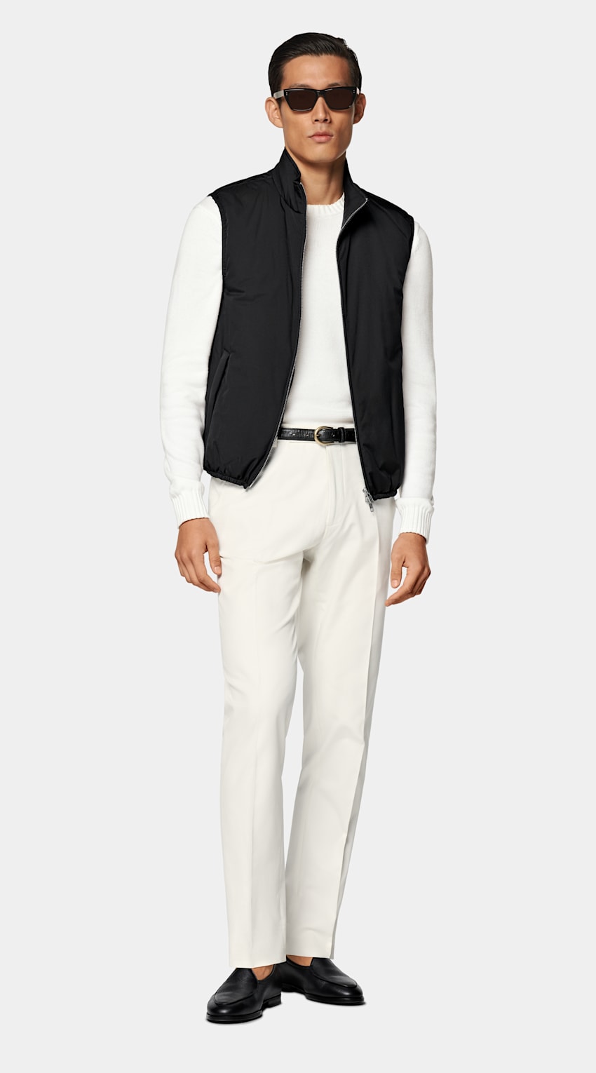 Black Light Padded Zip Vest