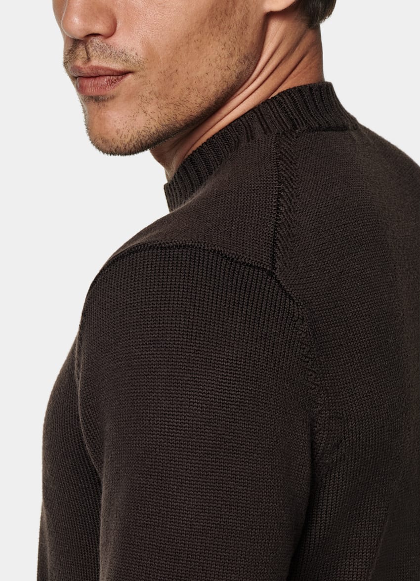 Dark Brown Merino Crewneck