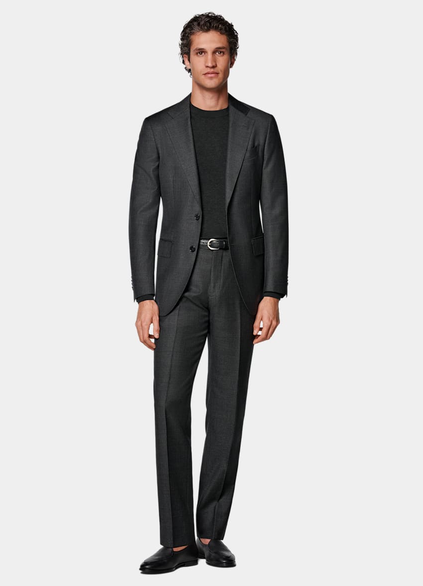 Dark Grey Tailored Fit Havana Suit