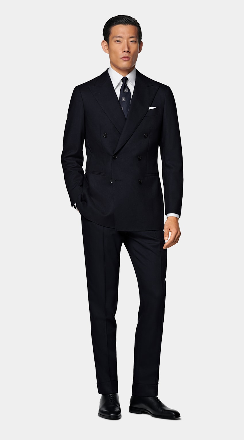 Navy Tailored Fit Havana Suit