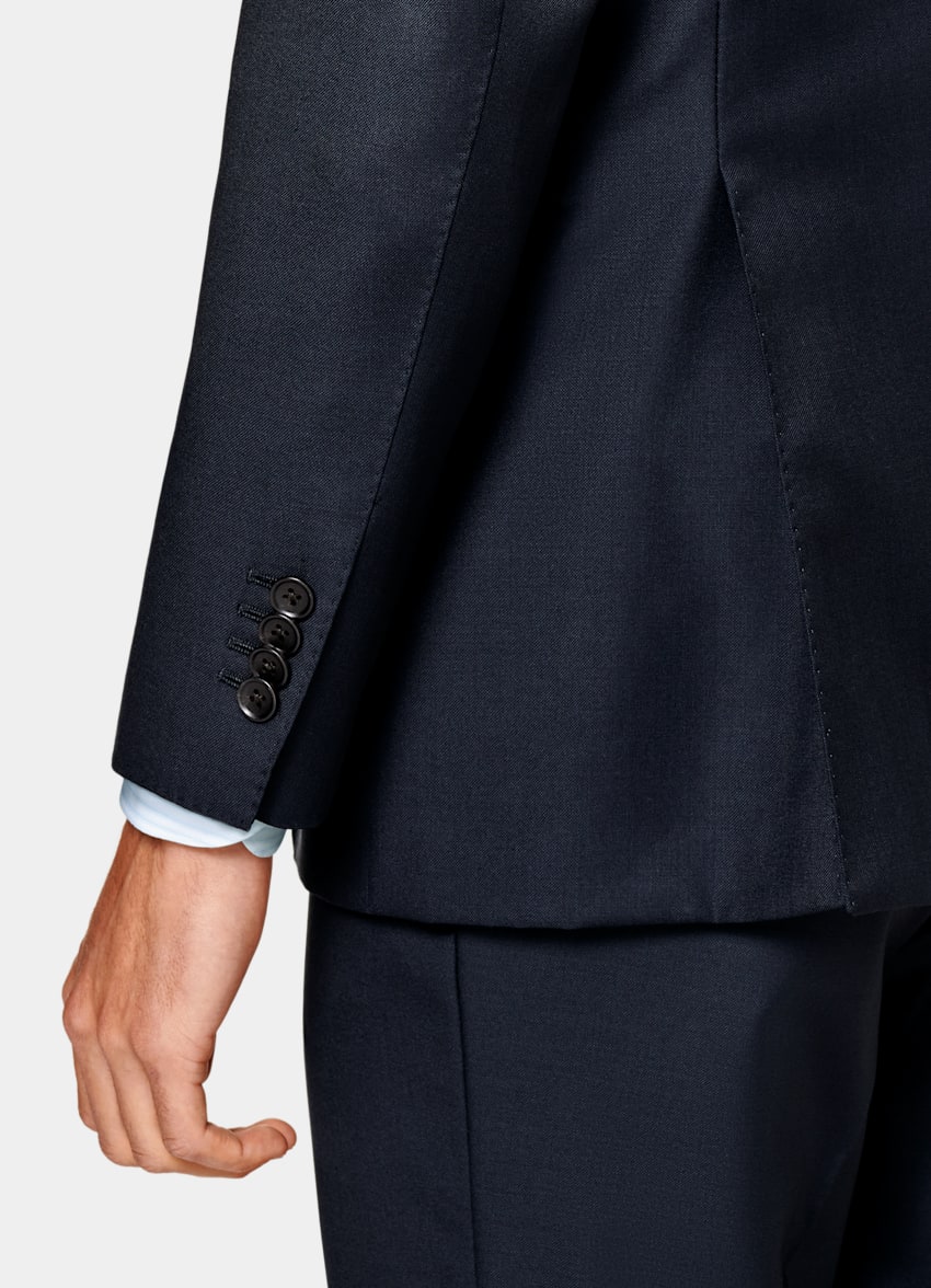 Navy Tailored Fit Lazio Suit Jacket