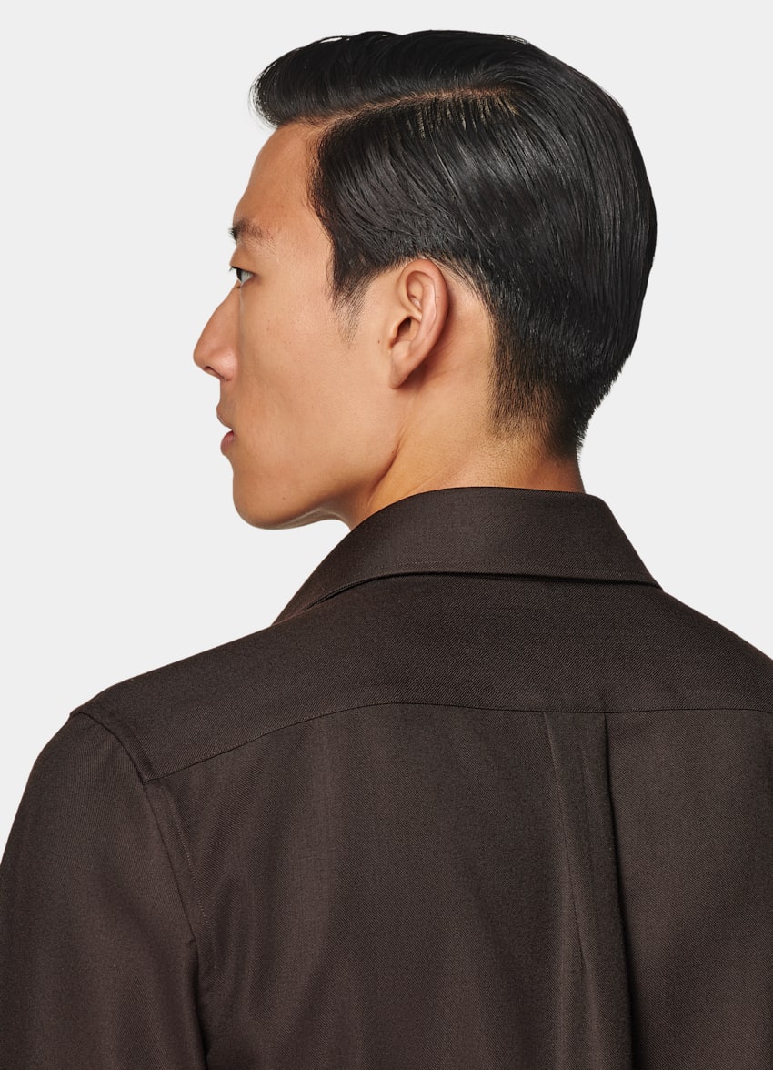 Dark Brown Relaxed Fit Shirt