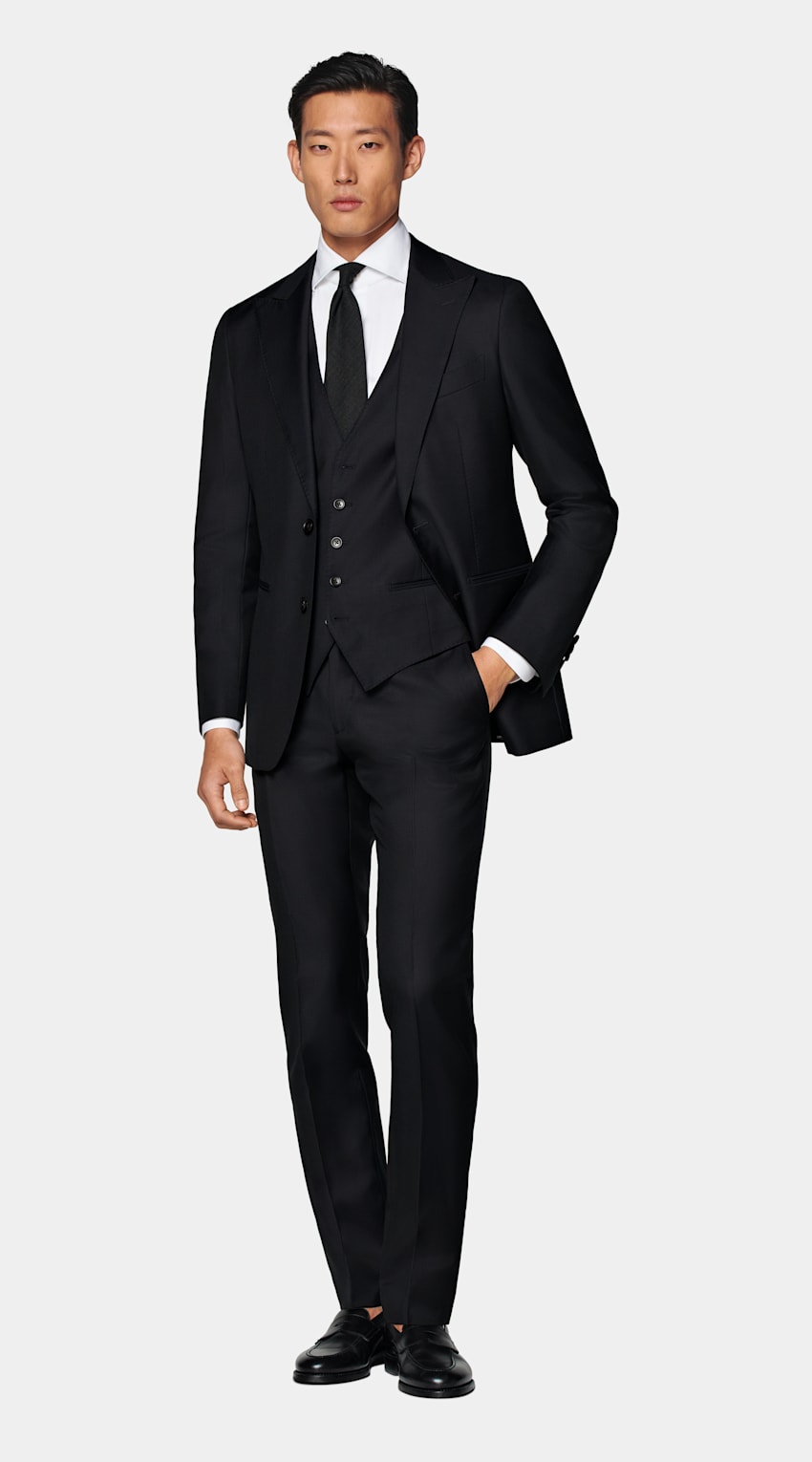 Navy Perennial Three-Piece Tailored Fit Havana Suit