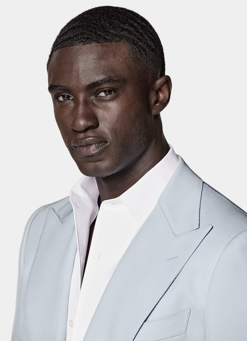 Light Blue Tailored Fit Milano Suit