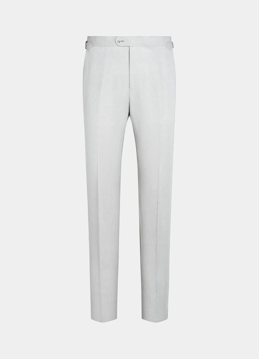 Light Grey Slim Leg Straight Pants