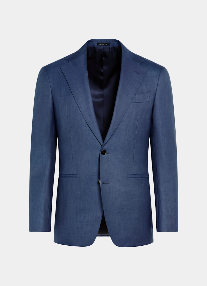 Mid Blue Tailored Fit Havana Suit