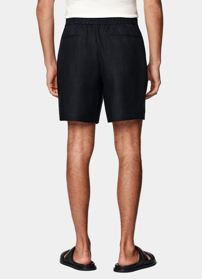 Navy Straight Leg Shorts
