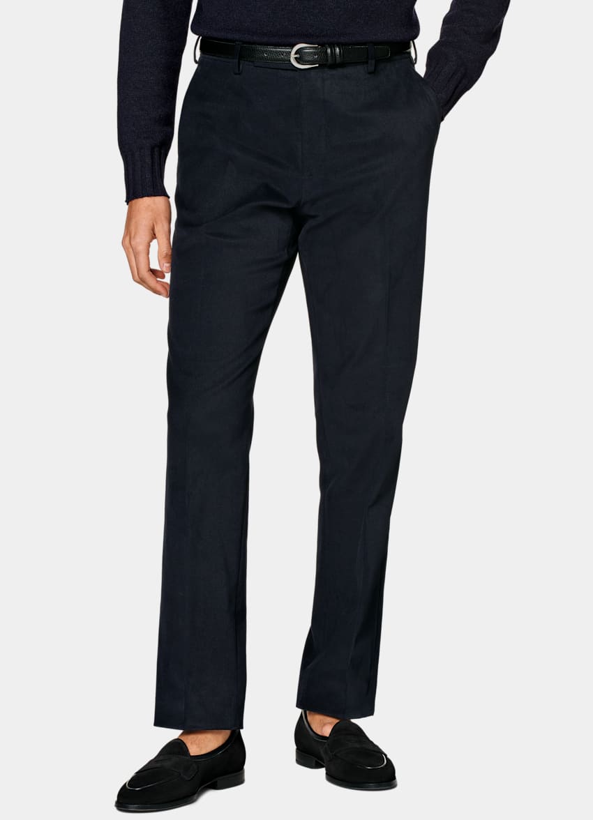 Navy Straight Leg Pants