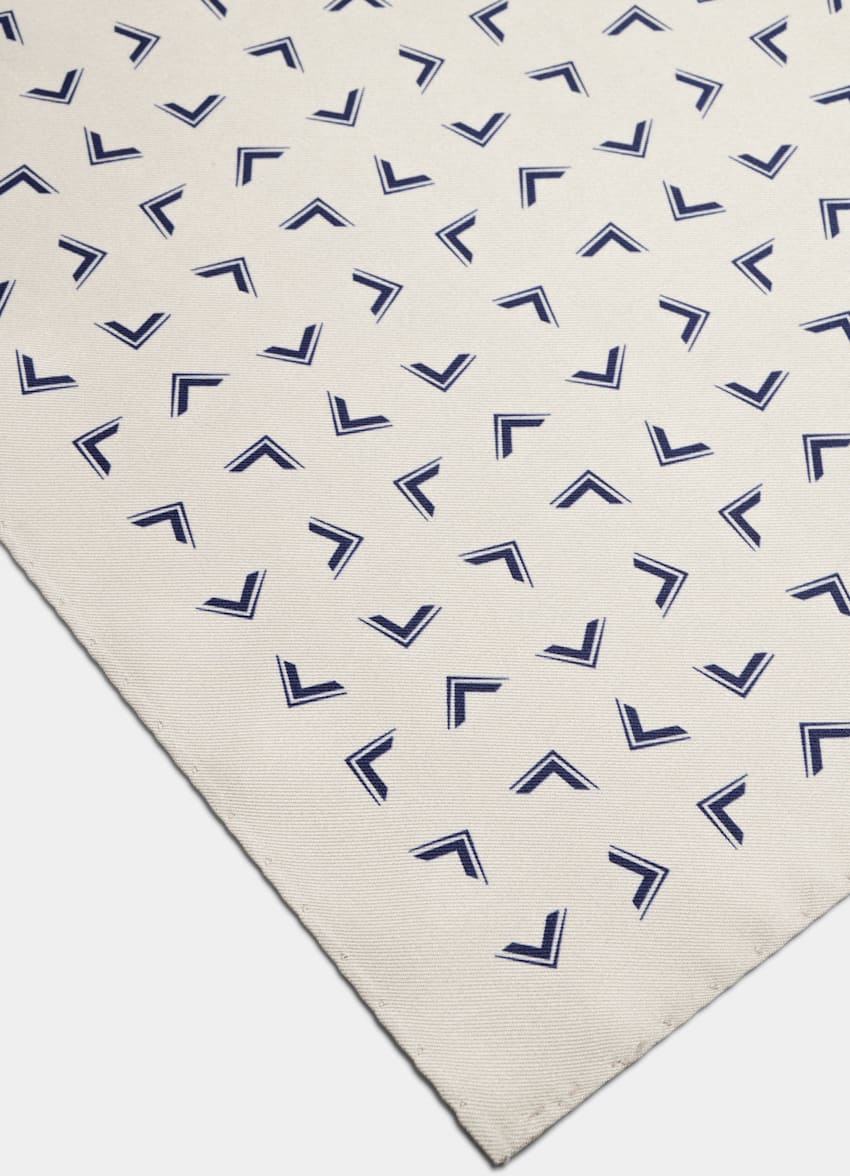 Off-White Graphic Pocket Square