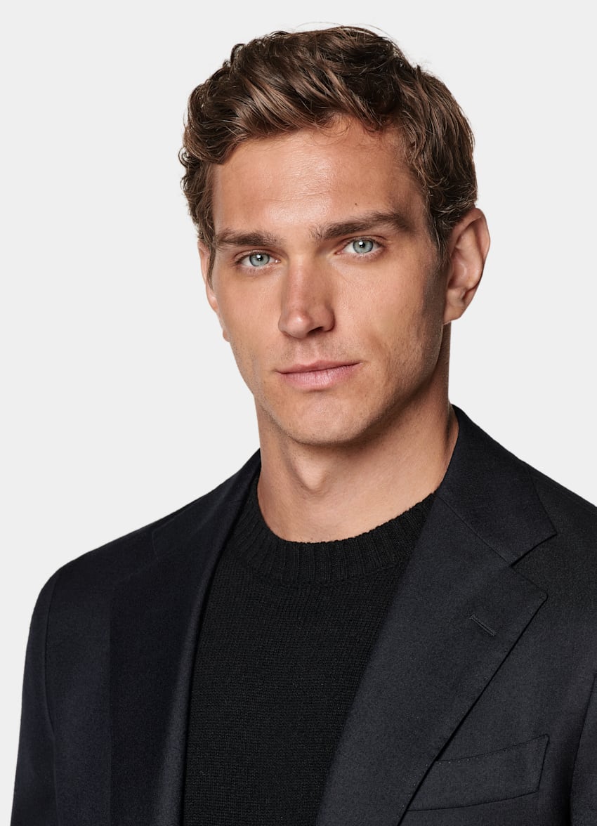 Navy Tailored Fit Havana Suit Jacket