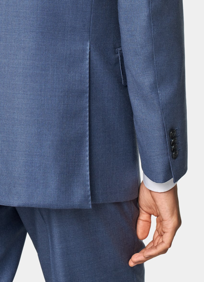 Mid Blue Tailored Fit Havana Suit