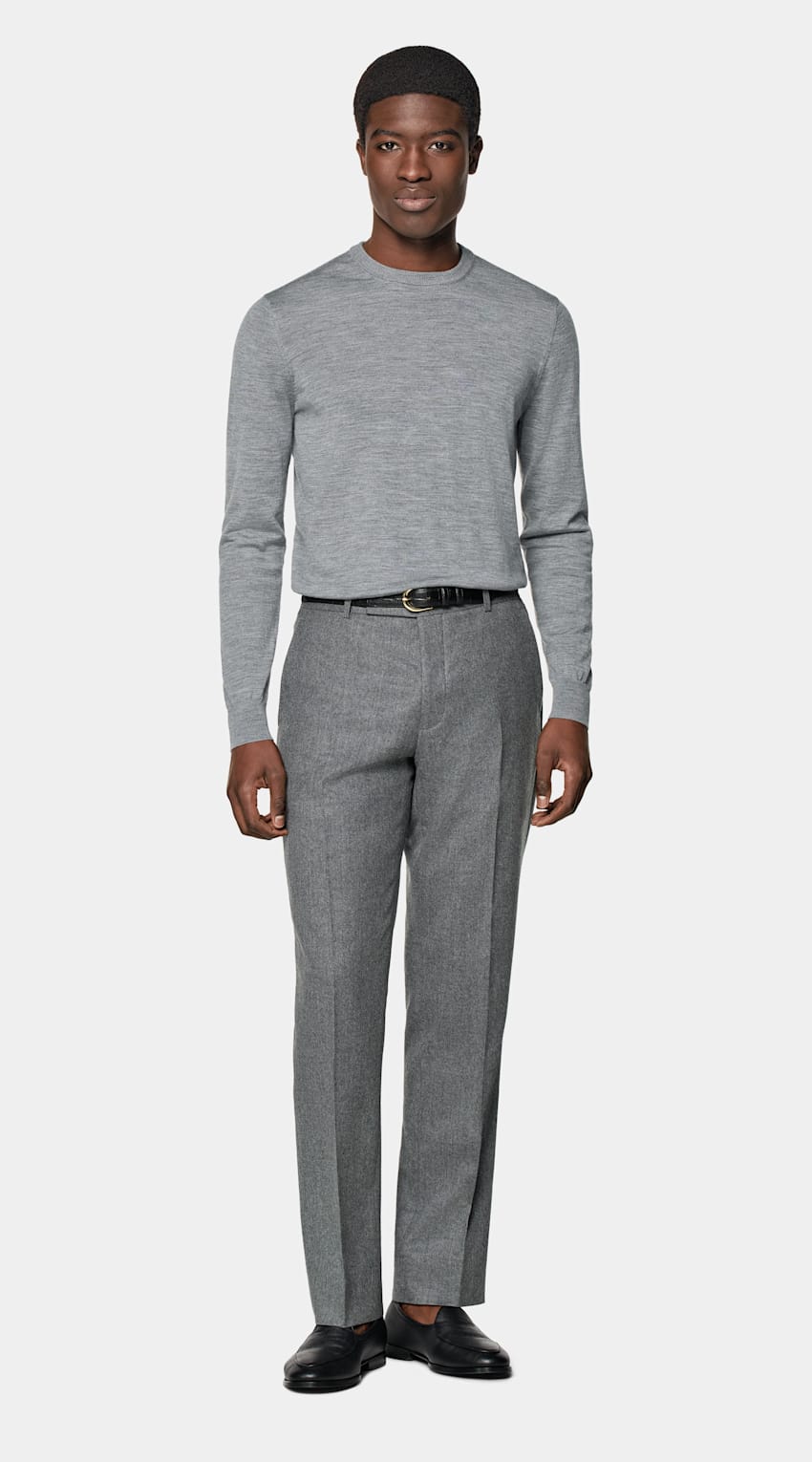 Grey Merino Crewneck