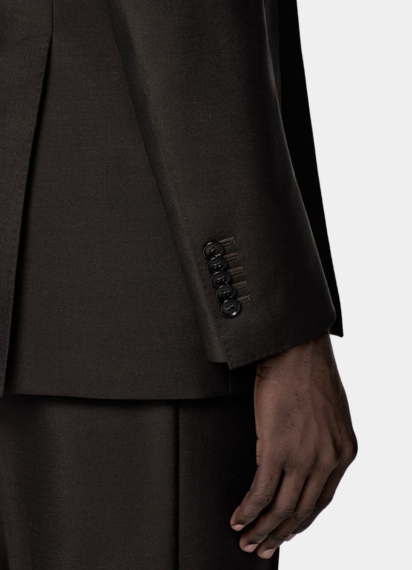 Dark Brown Tailored Fit Milano Suit