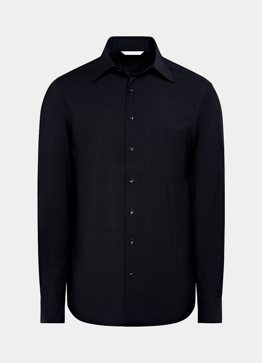 Navy Tailored Fit Shirt