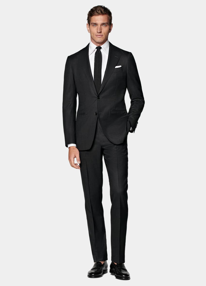Dark Grey Tailored Fit Havana Suit