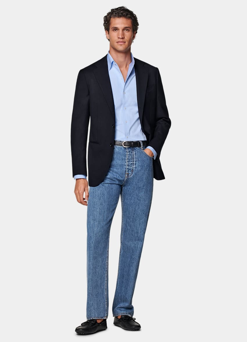 Navy Tailored Fit Havana Blazer