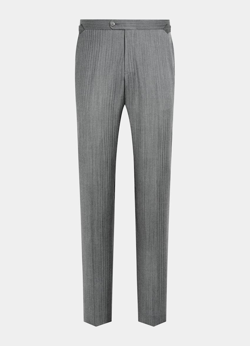 Mid Grey Herringbone Perennial Tailored Fit Havana Suit