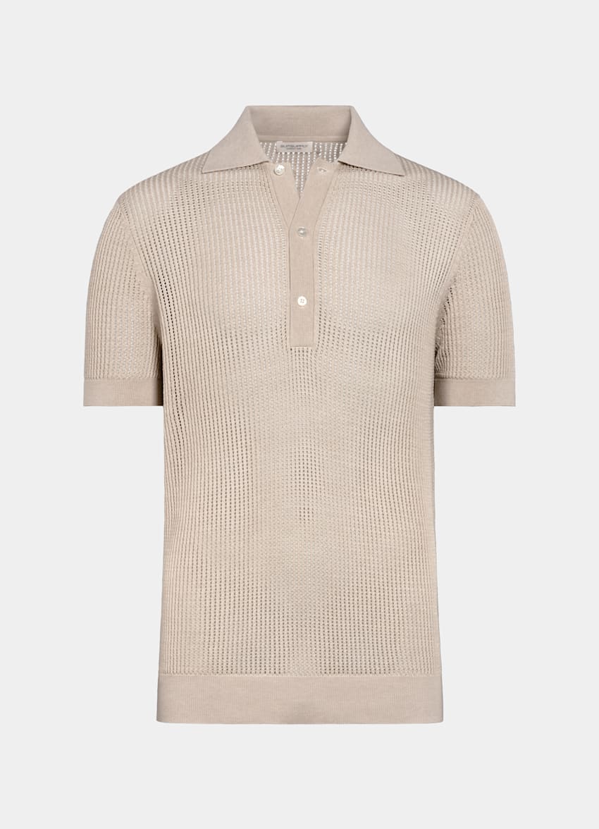Sand Crochet Polo