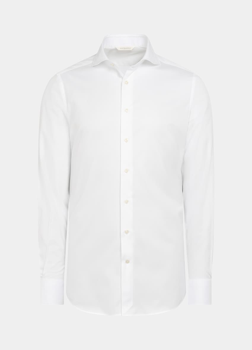 White Twill Tailored Fit Shirt