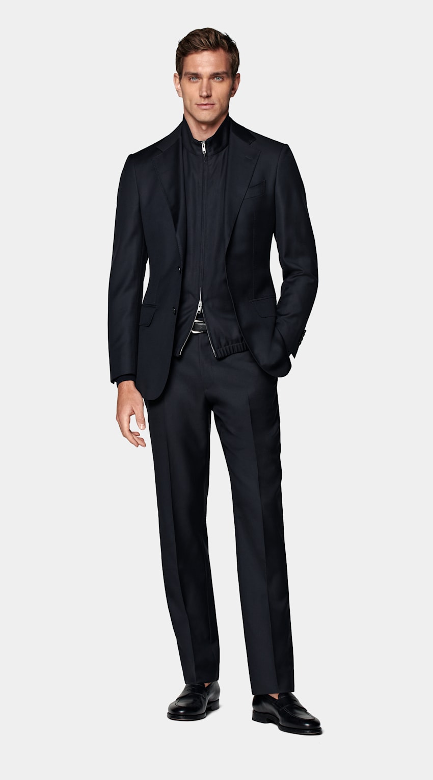 Navy Tailored Fit Havana Suit
