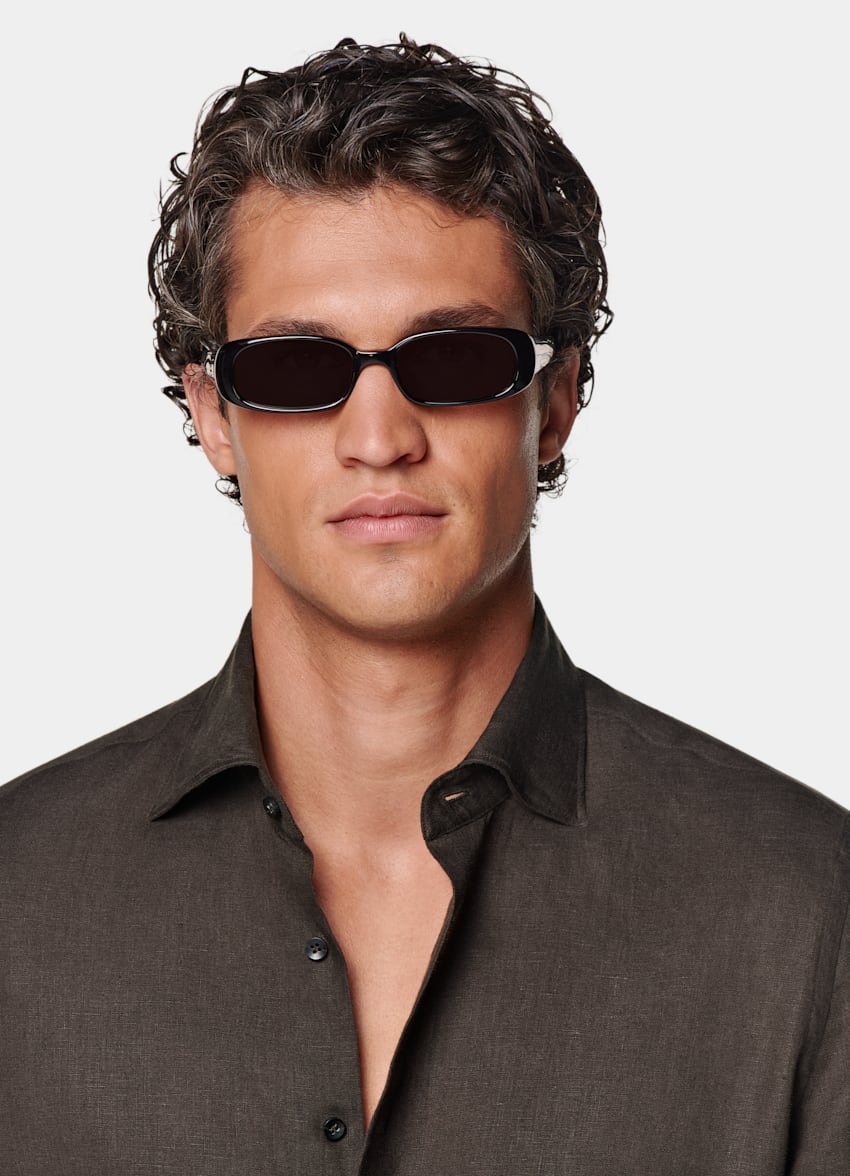 Dark Brown Tailored Fit Shirt