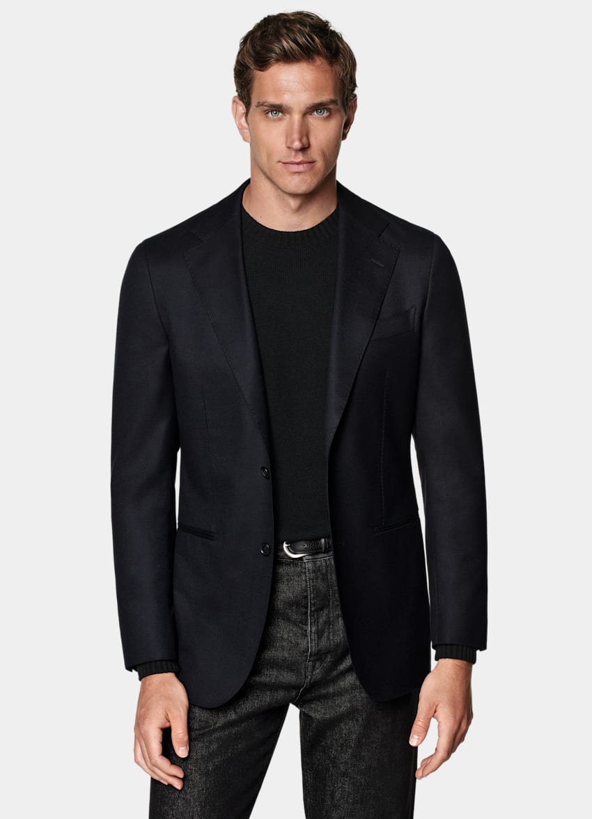Navy Tailored Fit Havana Suit Jacket
