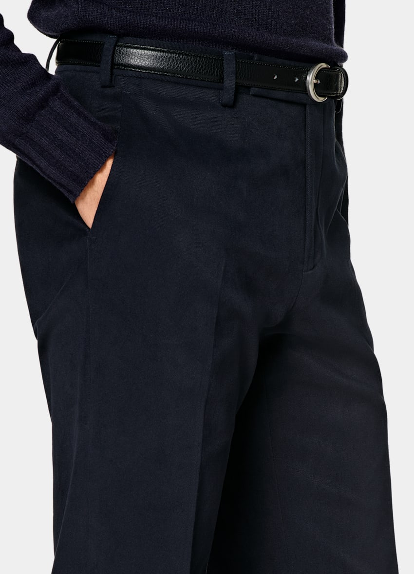 Navy Straight Leg Pants