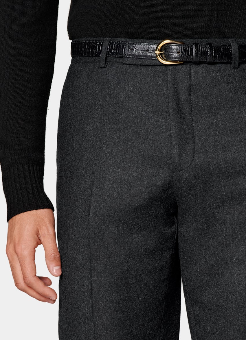 Dark Grey Straight Leg Pants