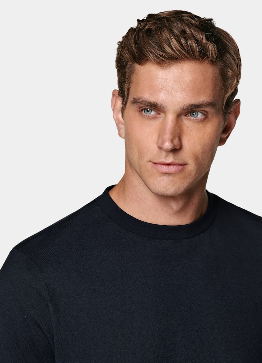 Navy Crewneck T-Shirt