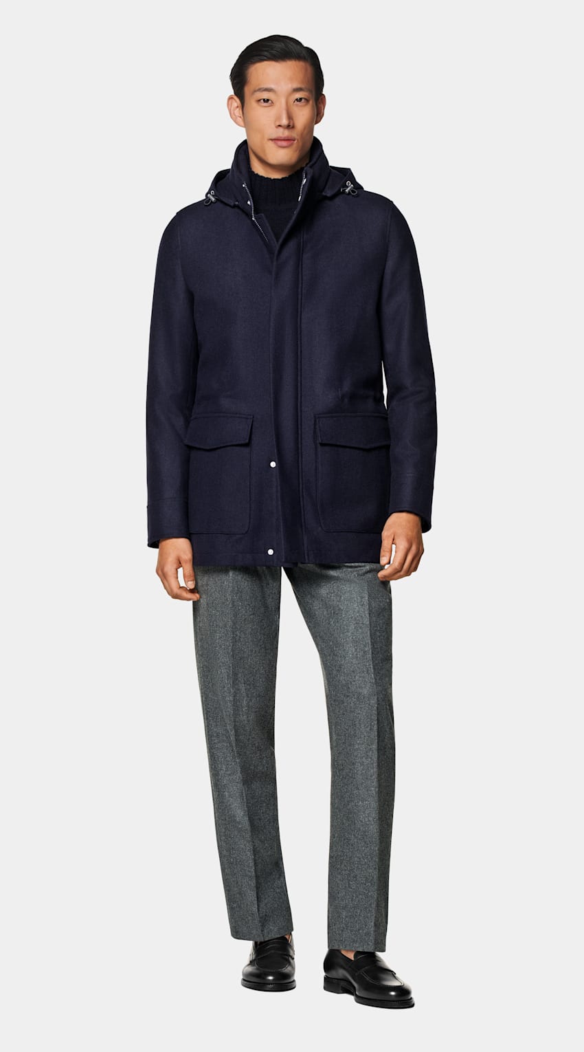Navy Padded Parka