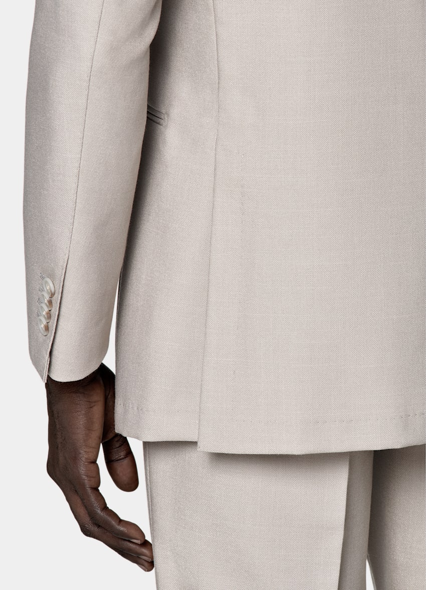 Light Taupe Relaxed Fit Roma Suit